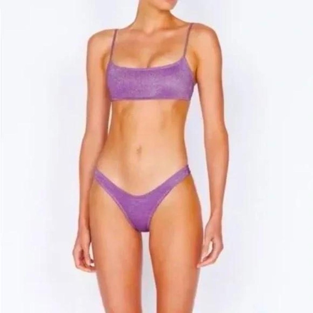 Triangl Swimwear Marina Sparkle Purple Bikini - cheeky BAG INCLUDED